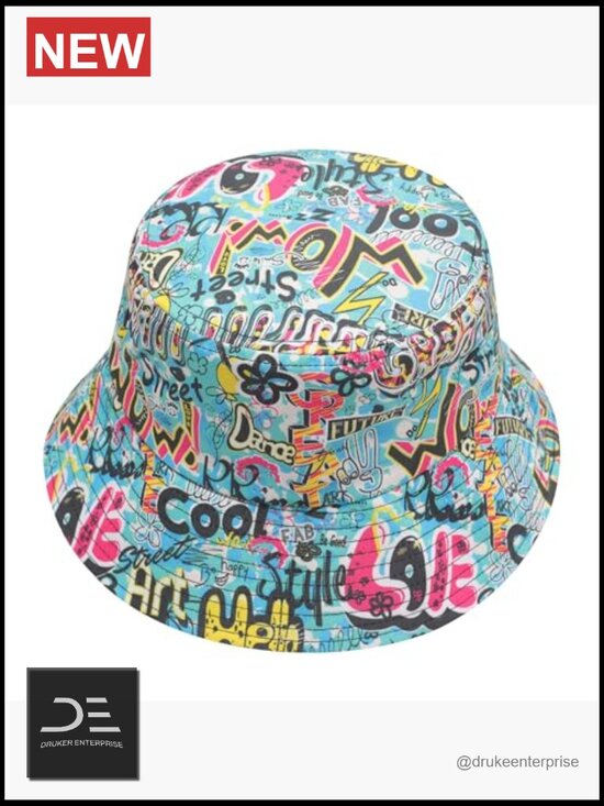 Printed Bucket Hat Unisex Packable Sun Hat Beach Vacation Travel main image 5